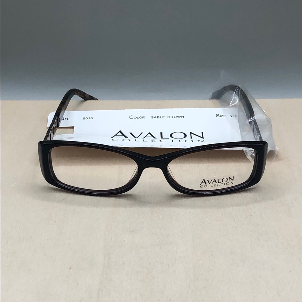 Avalon 5016 Eyeglasses Frames Full Rim Crystal Bejeweld Temples 52-15-140 Brown
